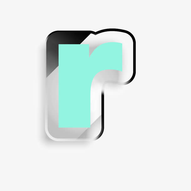 立体3d水晶字母r