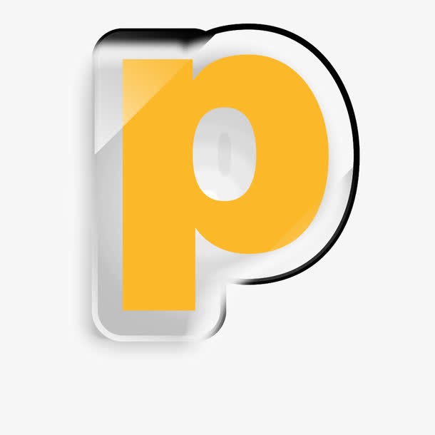 立体水晶浮雕英文字体p