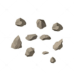 灰色碎岩石