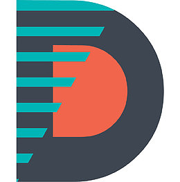 色块拼接创意英文字母D