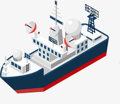 扁平化轮船船只素材