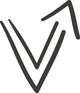 手绘V型箭头图
