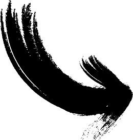 弯曲箭头矢量图