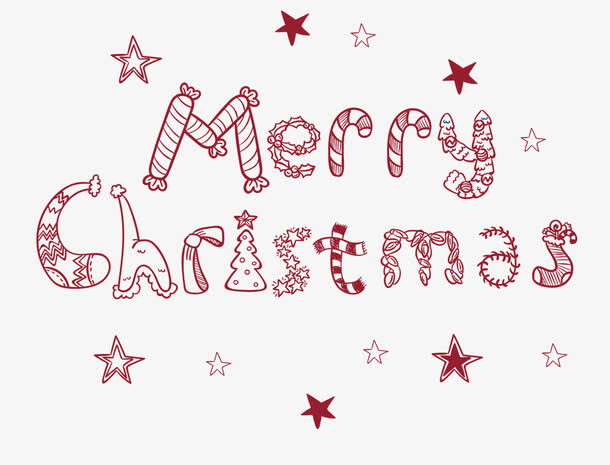圣诞节英文字母创意组合