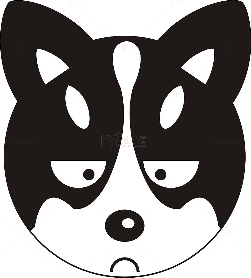 哈士奇狗狗黑狗