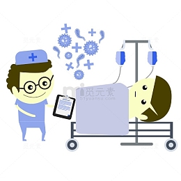 化疗病床卡通图