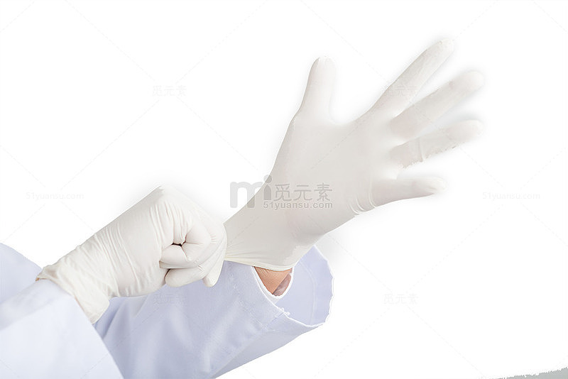 戴医用手套的高清免扣素材