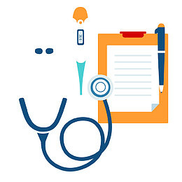 喝药病历本卡通图