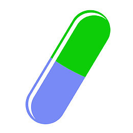 卡通药丸矢量图