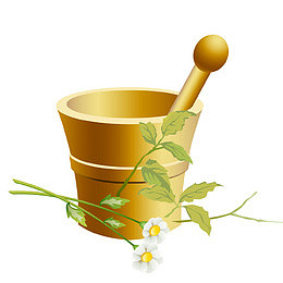 药瓶熬药卡通图
