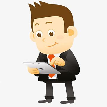 抱着大屏手机的卡通人物