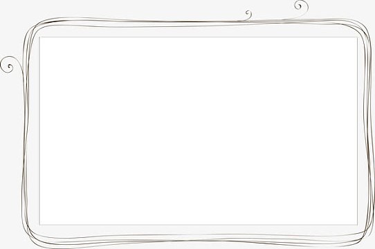 手绘卡通线描边框照片框