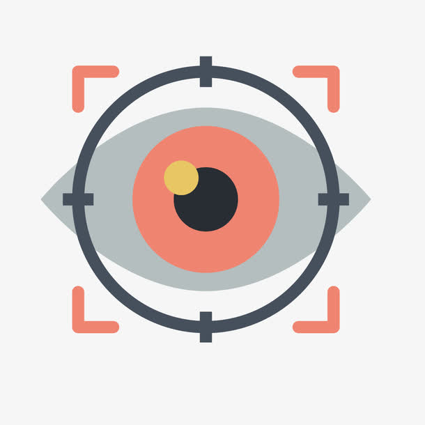 灰色眼睛观察卡通元素