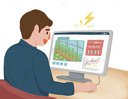 观察植物生长的植物学家