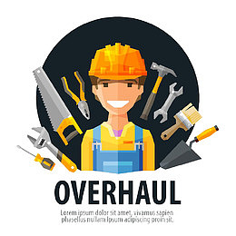 建筑工人和修理工具标习