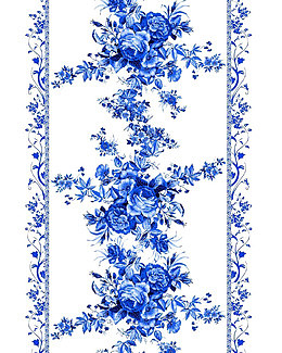 蓝色玫瑰花纹