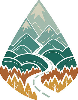 装饰插画山脉群山峻岭风景