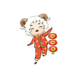 卡通手绘小清新风格过年海报