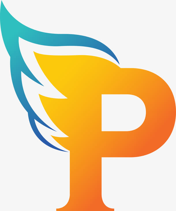 logo创意字母p商标