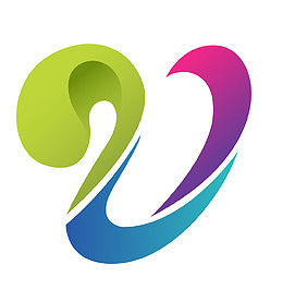 LOGO字母设计彩色立体V型
