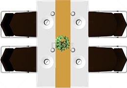 室内装修餐桌平面效果图