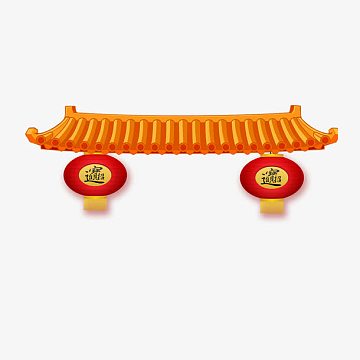 喜庆新年中国风灯笼装饰古典建筑(2404x2404)png中国风古代建筑武侠
