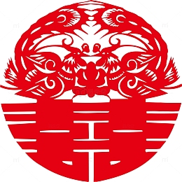 红双喜矢量图案