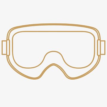 潜水护目镜矢量插画