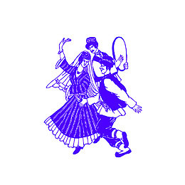 手绘新疆歌舞