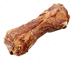 带肉的狗咬胶磨牙棒