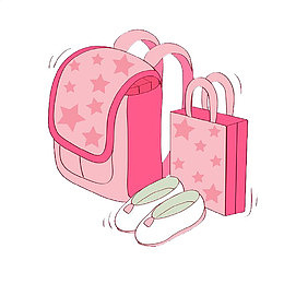 粉色系少女心的书包PNG