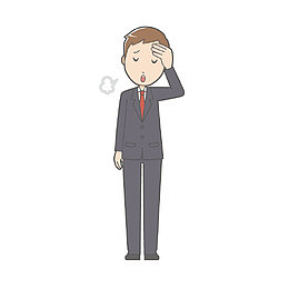 卡通版叹气的人物