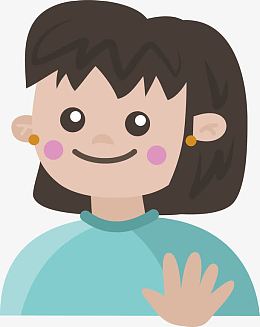 打招呼的小女孩卡通素材_打招呼的小女孩卡通png图片下载_觅元素