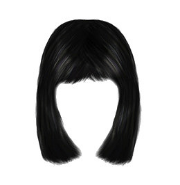 黑色的短发