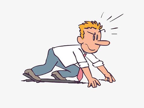 逃跑的卡通动漫人物矢量png手绘简易风格逃跑偷窃小偷矢量图png简易