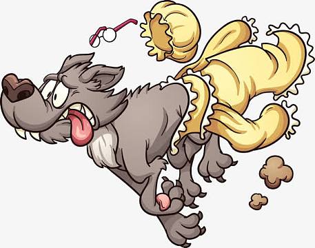 装扮逃跑的大灰狼