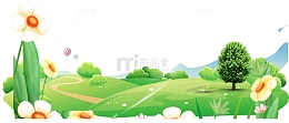 绿色的春季春暖花开美丽景色