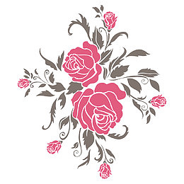 手绘玫瑰花底纹