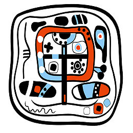 白底矢量手绘时尚创意抽象插画
