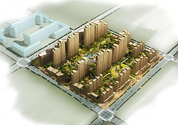 手绘3D城市建筑插画