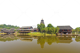 清新建筑广西鼓楼免抠