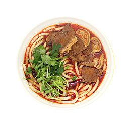 产品实物牛肉酸辣面