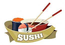 手绘日式美食料理