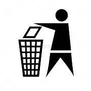 卡通爱护环境严禁乱扔的PSD分层