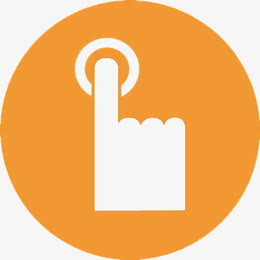 橙色圆形按铃图标