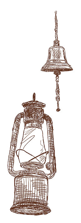 矢量复古灯铃