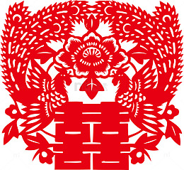 矢量中国风贴纸图案