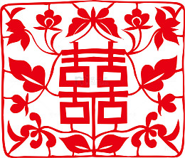红双喜矢量贴纸