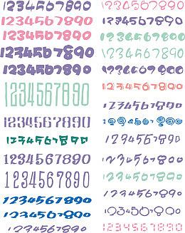 各种阿拉伯数字创意字