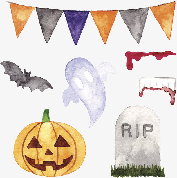 万圣节主题元素图案素材免费下载_觅元素